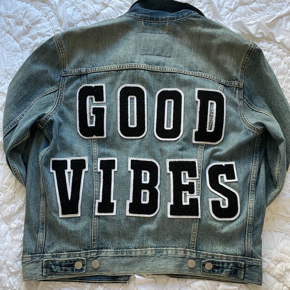 Levi’s Premium Trucker Jacket w/ custom patchwork